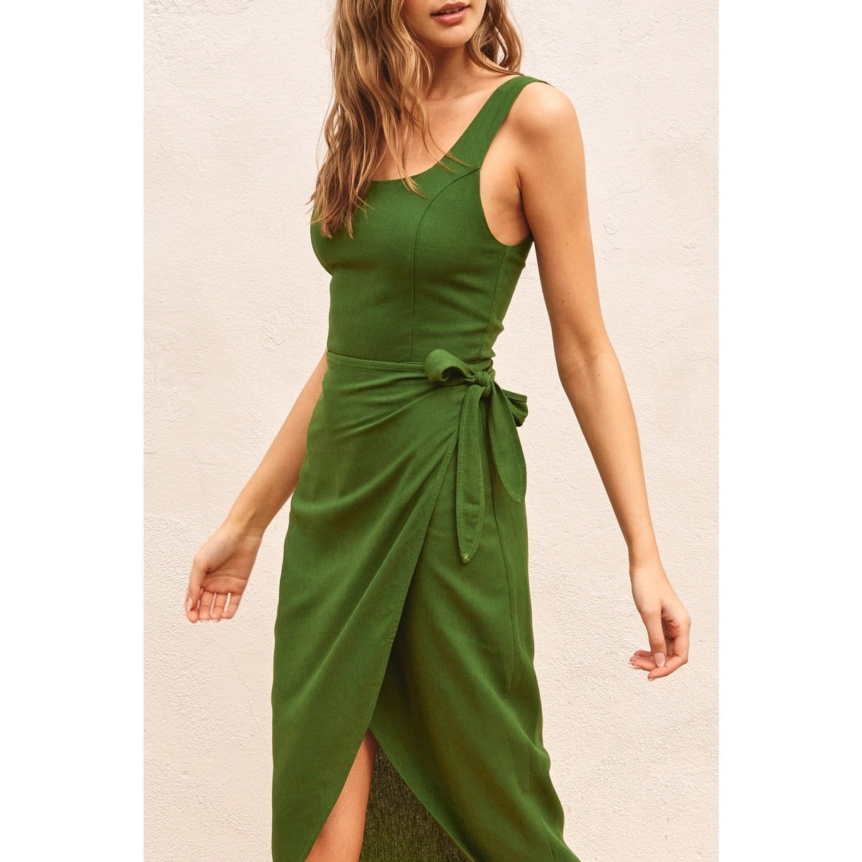 dress forum green dress Dress Forum Strapless Maxi Dress Vineyard Green / Medium